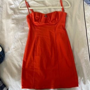 Orange Michael Costello x revolve mini dress, size XS